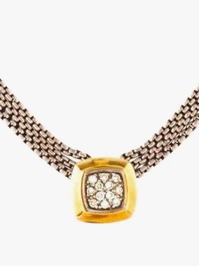 David Yurman Diamond, 18k yg & silver Petite Albion Multistrand Necklace